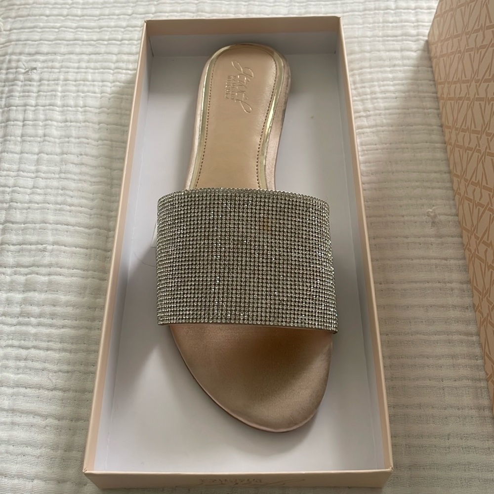 Badgely Mischka jeweled sandals